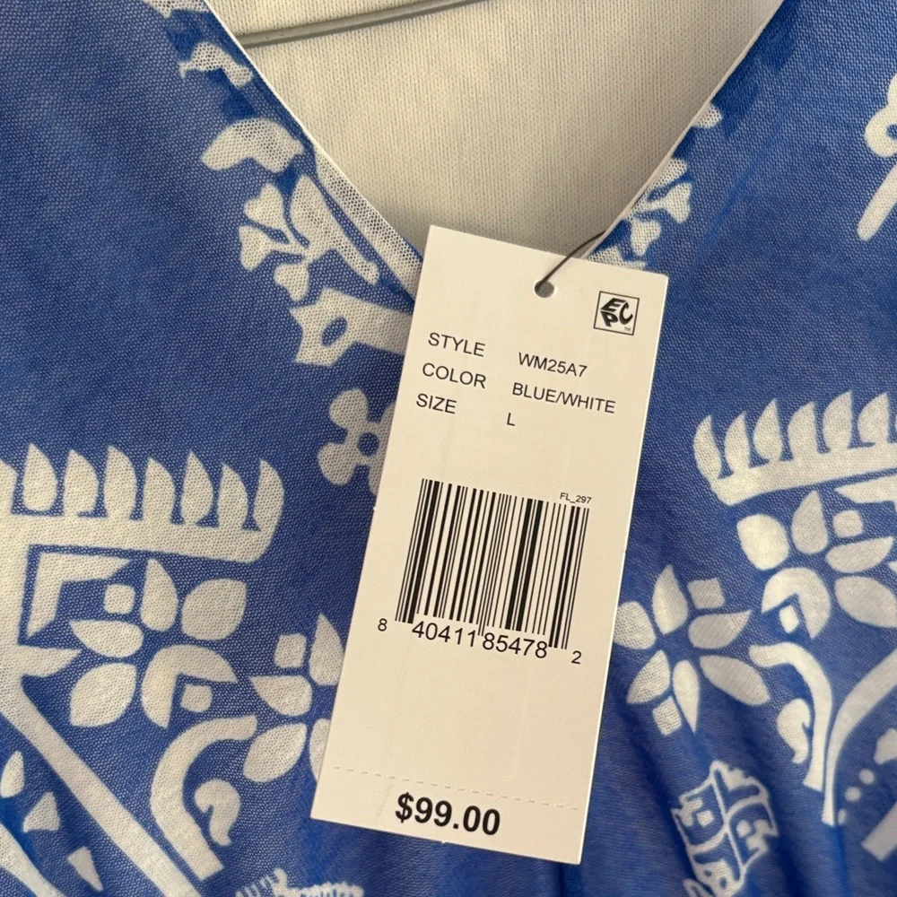 NWT Gorgeous Blue and White Maxi Dress - Picture 5 of 8